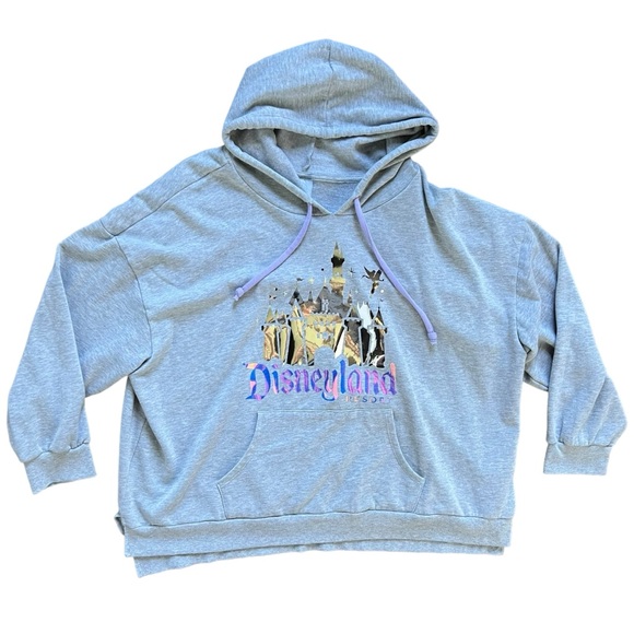 Disneyland Resort Iridescent Reflective Cinderella Castle Hoodie Women size 2XL - Picture 1 of 9